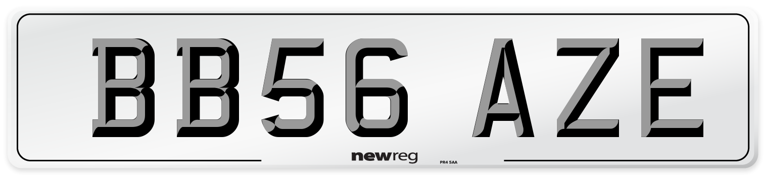BB56 AZE Number Plate from New Reg